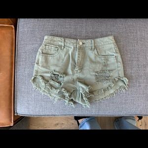 Pacsun High Rise Festival Short Green